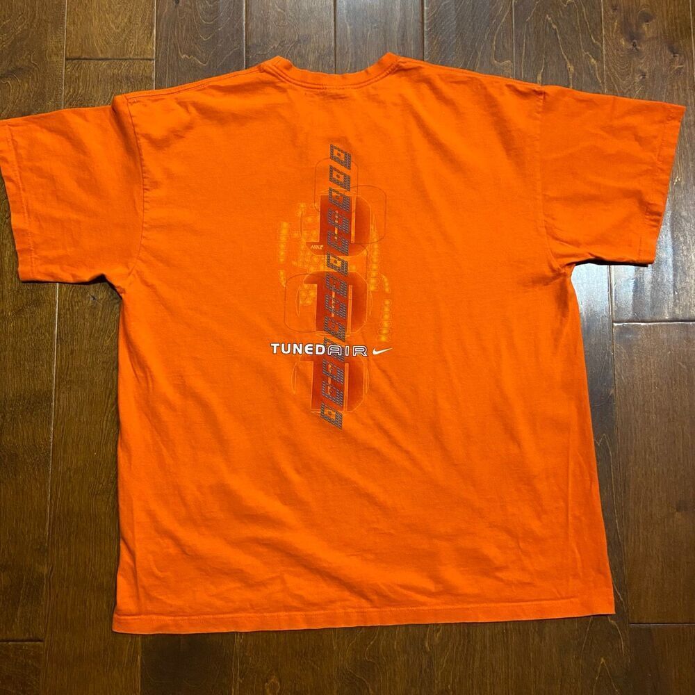 Nike Athletic Vintage Y2K Tuned Air Max Orange Graphic T-Shirt Men's Size XL - Picture 4 of 8